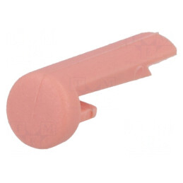 Indicator plastic roz cu fixare prin apăsare