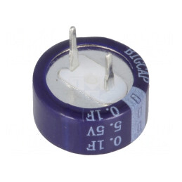 Supercondensator THT 0,1F 5,5V 13,5x6,6mm | Electronic-mag.ro | Componente Electronice