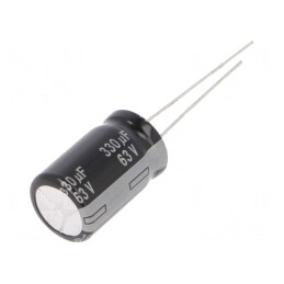 Condensator Electrolitic THT 330uF 63V 12.5x20mm | Electronic-mag.ro | Componente Electronice