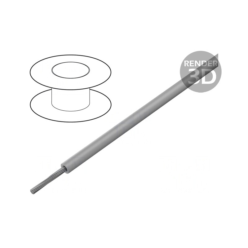 Cablu electric litat Cu 26AWG PPO gri 30m | Electronic-mag.ro | Componente Electronice