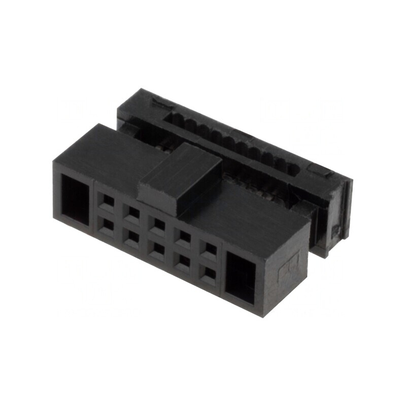 Mufă IDC Mamă 10 Pin pentru Cablu Bandă 0.635mm Aurită | Electronic-mag.ro | Componente Electronice