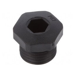 Capac de protecție PG7 IP68 negru poliamidă | Electronic-mag.ro | Componente Electronice