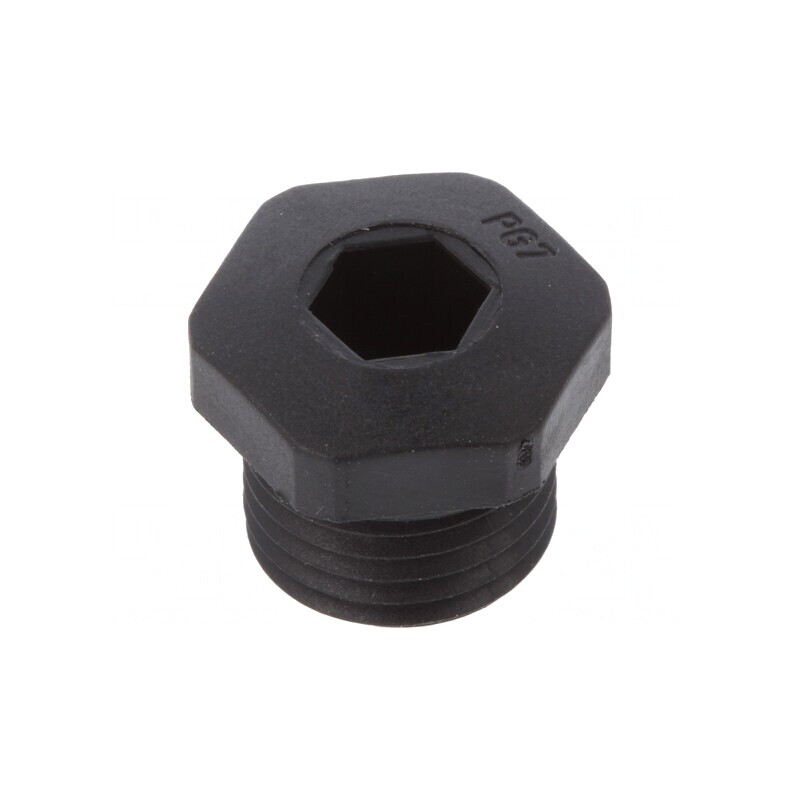 Capac de protecție PG7 IP68 negru poliamidă | Electronic-mag.ro | Componente Electronice