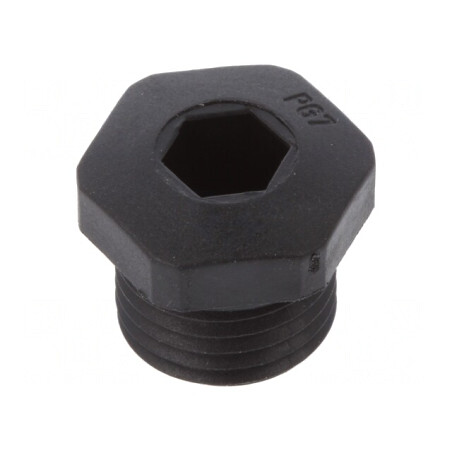 Capac de protecție PG7 IP68 negru poliamidă | Electronic-mag.ro | Componente Electronice
