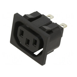 Conector Alimentare AC Soclu Mamă 10A 250V | Electronic-mag.ro | Componente Electronice