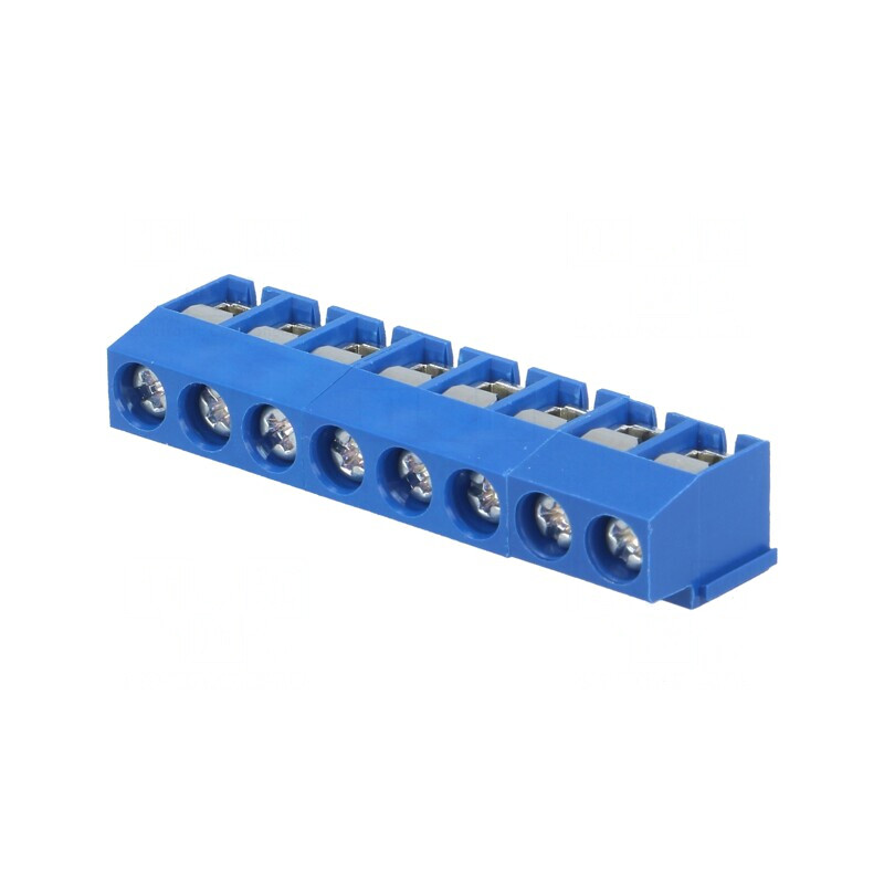 Conector PCB Unghi 90° 8 Piste 5mm 2.5mm² | Electronic-mag.ro | Componente Electronice