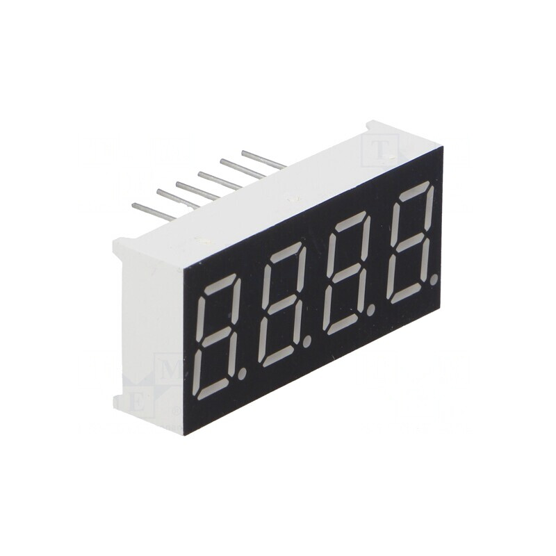 Afișaj LED 7 Segmente 9.14mm 4 Cifre Roșu | Electronic-mag.ro | Componente Electronice