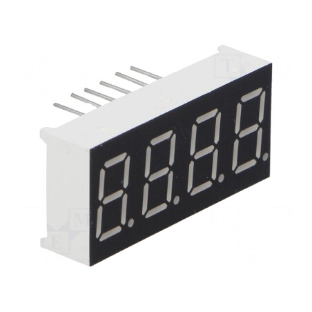 Afișaj LED 7 Segmente 9.14mm 4 Cifre Roșu | Electronic-mag.ro | Componente Electronice
