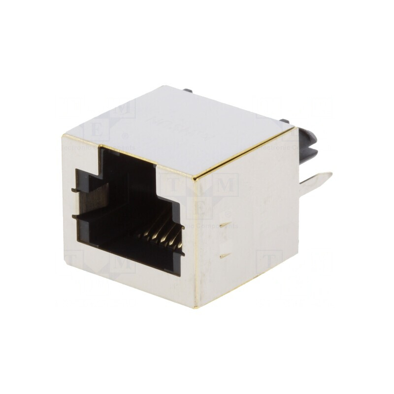 Soclu RJ12 6P6C Ecranat THT Drept | Electronic-mag.ro | Componente Electronice