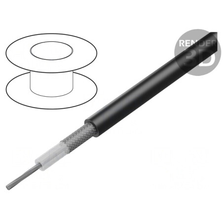 Cablu coaxial RG58CK PVC negru 5mm | Electronic-mag.ro | Componente Electronice