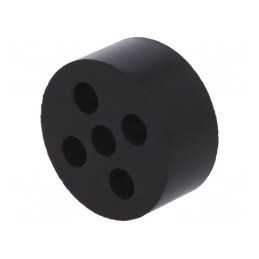 Insert Presetupă 4mm M25 IP54 Cauciuc NBR 5 Orificii | Electronic-mag.ro | Componente Electronice