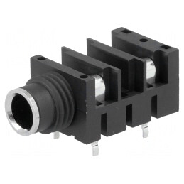 Soclu Jack 6,3mm Mamă 90° Cositorit | Electronic-mag.ro | Componente Electronice