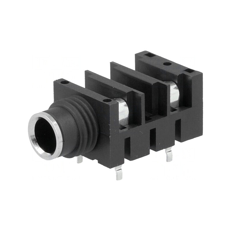 Soclu Jack 6,3mm Mamă 90° Cositorit | Electronic-mag.ro | Componente Electronice