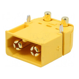 Soclu alimentare DC XT60 pentru PCB galben | Electronic-mag.ro | Componente Electronice