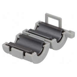 Ferită pentru cablu rotund - Set 2 piese (22mm x 18mm x 7mm x 15mm) | Electronic-mag.ro | Componente Electronice