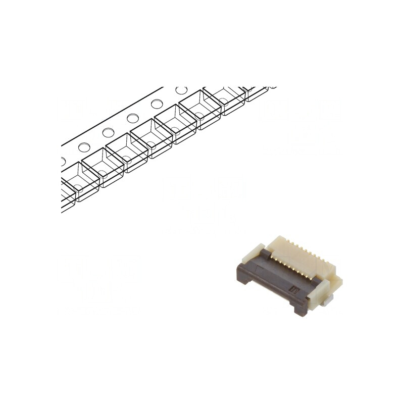 Conector FFC/FPC Orizontal 10 Pini ZIF | Electronic-mag.ro | Componente Electronice