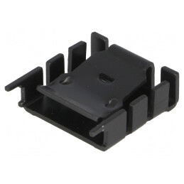 Radiator TO220 Negru 25x25x9.5mm 16.6K/W | Electronic-mag.ro | Componente Electronice
