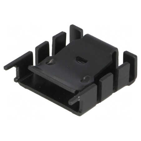 Radiator TO220 Negru 25x25x9.5mm 16.6K/W | Electronic-mag.ro | Componente Electronice