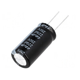 Condensator Electrolitic THT 220uF 250V 18x35.5mm | Electronic-mag.ro | Componente Electronice