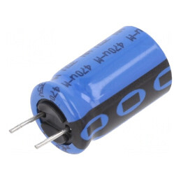 Condensator Electrolitic THT 470uF 35V 10x16mm 5mm Raster | Electronic-mag.ro | Componente Electronice
