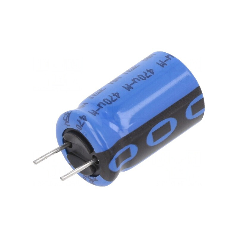 Condensator Electrolitic THT 470uF 35V 10x16mm 5mm Raster | Electronic-mag.ro | Componente Electronice