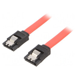 Cablu SATA III 0.5m Roșu | Electronic-mag.ro | Componente Electronice