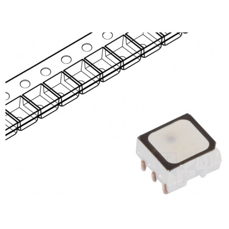 LED RGB SMD 2835 3.4x2.8x1.8mm 120° 20mA | Electronic-mag.ro | Componente Electronice