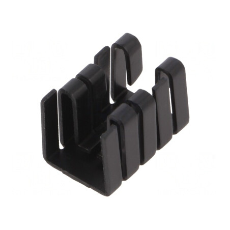 Radiator TO220 Extrudat Negru 19x12.8x12.7mm | Electronic-mag.ro | Componente Electronice