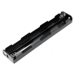 Suport Baterii 6x AA/R6 Negru | Electronic-mag.ro | Componente Electronice