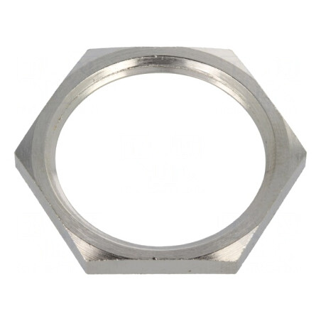 Piuliţă M32 alamă nichel 37mm metrică Pas 1,5 | Electronic-mag.ro | Componente Electronice