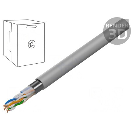 Cablu Ethernet CAT5e UTP 305m Gri | Electronic-mag.ro | Componente Electronice