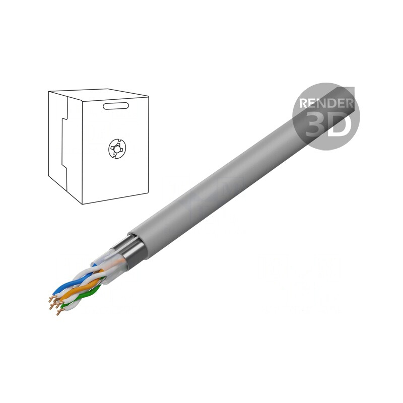 Cablu Ethernet F/UTP Cat5e 305m Gri | Electronic-mag.ro | Componente Electronice Cablu Ethernet F/UTP Cat5e 305m Gri | Electronic-mag.ro | Componente Electronice