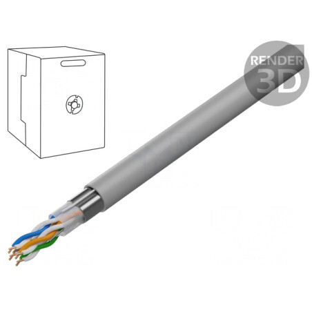 Cablu Ethernet F/UTP Cat5e 305m Gri | Electronic-mag.ro | Componente Electronice