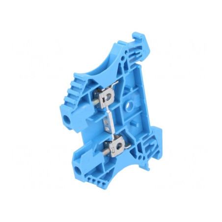 Conector Șine 2,5mm2 1 Pista 2 Borne Albastru Wemid | Electronic-mag.ro | Componente Electronice