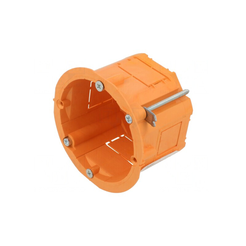 Doză Electrică Încastrată Ø60mm Z45mm Portocalie | Electronic-mag.ro | Componente Electronice