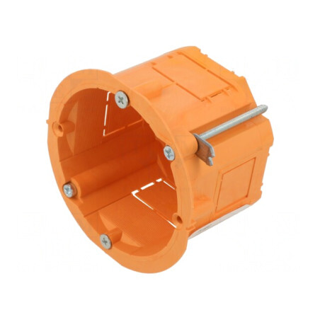 Doză Electrică Încastrată Ø60mm Z45mm Portocalie | Electronic-mag.ro | Componente Electronice