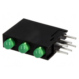 LED Verde 3mm 3 Diode 20mA 40° 2,2-2,5V | Electronic-mag.ro | Componente Electronice