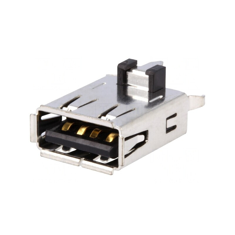 Soclu USB A PCB 4 PIN USB 2.0 Aurit | Electronic-mag.ro | Componente Electronice