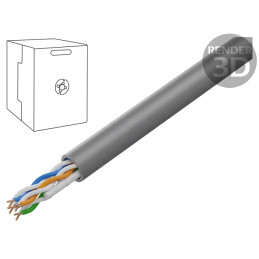 Cablu UTP Cat5e Cupru LSZH Gri 305m | Electronic-mag.ro | Componente Electronice