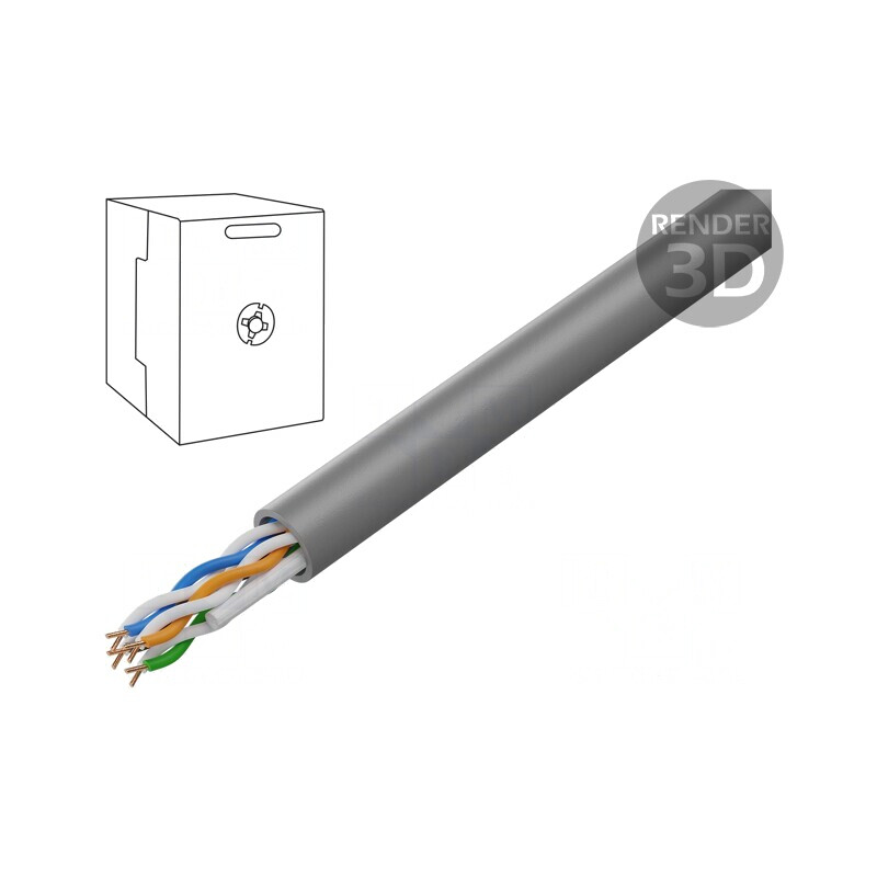 Cablu UTP Cat5e Cupru LSZH Gri 305m | Electronic-mag.ro | Componente Electronice Cablu UTP Cat5e Cupru LSZH Gri 305m | Electronic-mag.ro | Componente Electronice