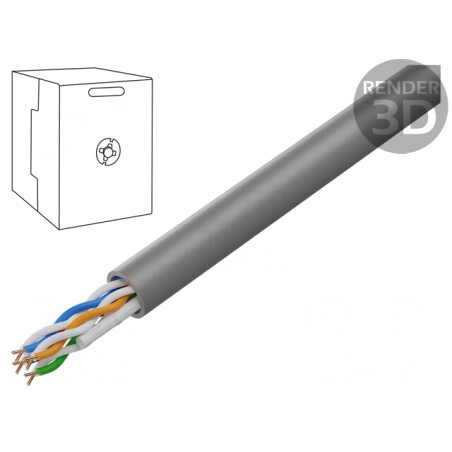 Cablu UTP Cat5e Cupru LSZH Gri 305m | Electronic-mag.ro | Componente Electronice