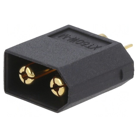 Mufă alimentare DC XT60 tată neagră pe cablu | Electronic-mag.ro | Componente Electronice