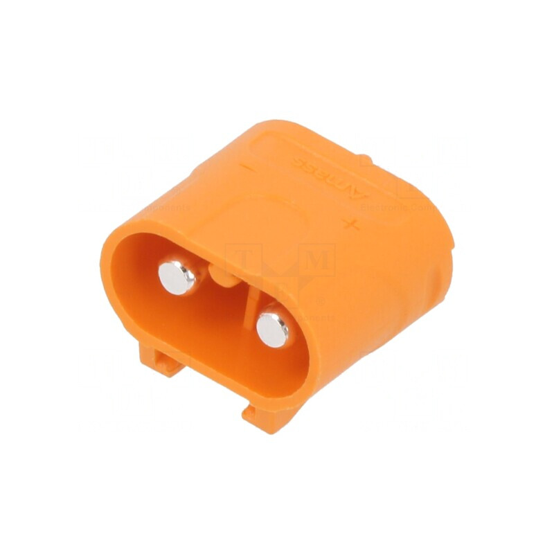 Soclu Alimentare DC LC 2 PIN Portocaliu pentru PCB THT | Electronic-mag.ro | Componente Electronice