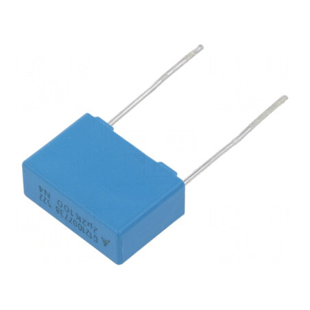 Condensator Poliester 2,2uF 63VAC 100VDC THT 15mm ±10% | Electronic-mag.ro | Componente Electronice