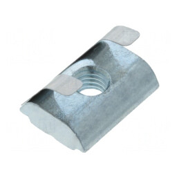 Piuliță pentru profile 8mm cu arc lamelar oțel zincat