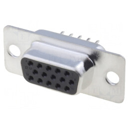 D-Sub HD 15-Pin Soclu Mamă THT Placat Aur | Electronic-mag.ro | Componente Electronice