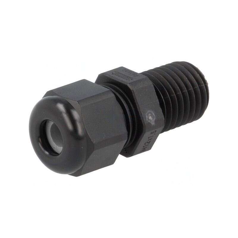 Garnitură de etanșare cu filet M12 neagră IP68 | Electronic-mag.ro | Componente Electronice
