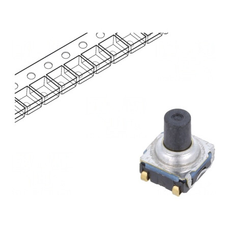 Microîntrerupător TACT SPST-NO 0,05A 32VDC SMT | Electronic-mag.ro | Componente Electronice