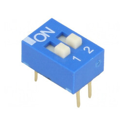 Comutator DIP-SWITCH 2 Secțiuni ON-OFF 24VDC | Electronic-mag.ro | Componente Electronice