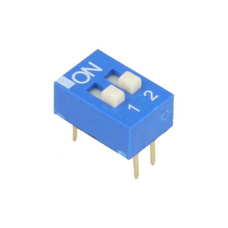 Comutator DIP-SWITCH 2 Secțiuni ON-OFF 24VDC | Electronic-mag.ro | Componente Electronice